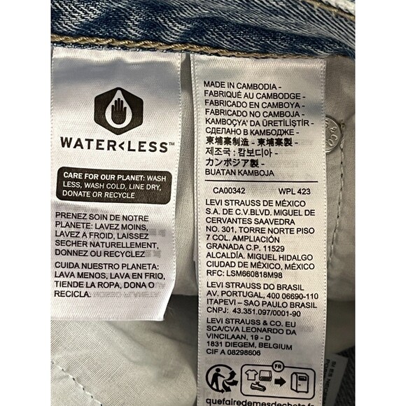 Levis Low Pro Straight Leg Jeans Size 26 Medium Wash Casual Everyday Denim - Picture 9 of 13